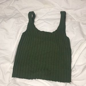 NWOT Cropped ribbed tank top
